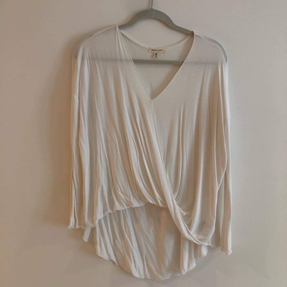 Urban Outfitters Cream Surplice Top XS